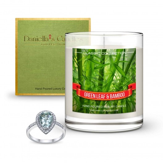 Green Leaf and Bamboo Jewelry Candle