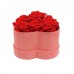 Heart Shaped Pink Suede Box - Preserved Roses