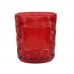 Private Label Red Swirl Cut Glass Candle