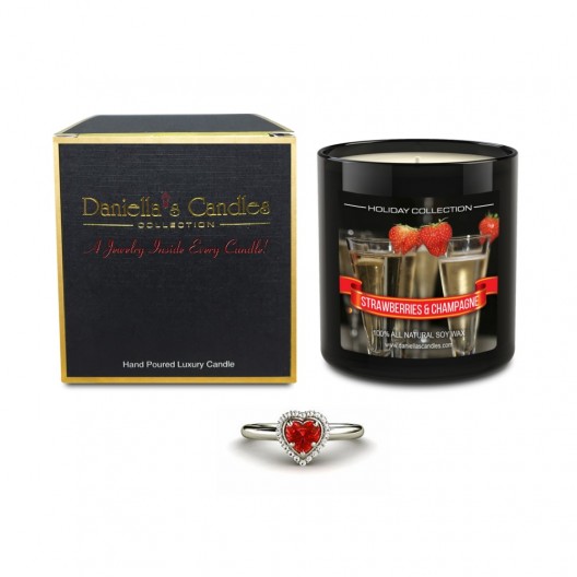 Strawberries and Champagne Jewelry Candle
