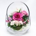 Sweet Roses, Carnations Flowers Arrangement In Vase