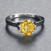 Ring CZ Yellow Luxury