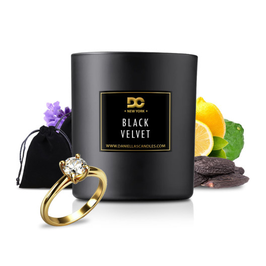 Black Velvet Jewelry Candle