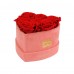 Heart Shaped Pink Suede Box - Preserved Roses