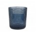 Private Label Blue Floral Cut Glass Candle